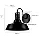 Axell 1 Light 9.75 inch Powder Coated Black Outdoor Wall Sconce